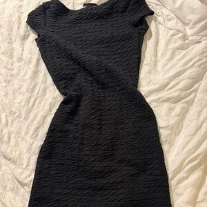 ASOS Black Sheath Mini Dress with Bateau Neckline